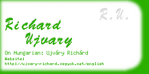 richard ujvary business card