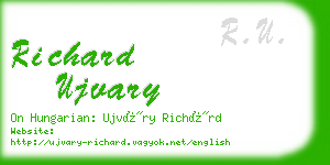 richard ujvary business card